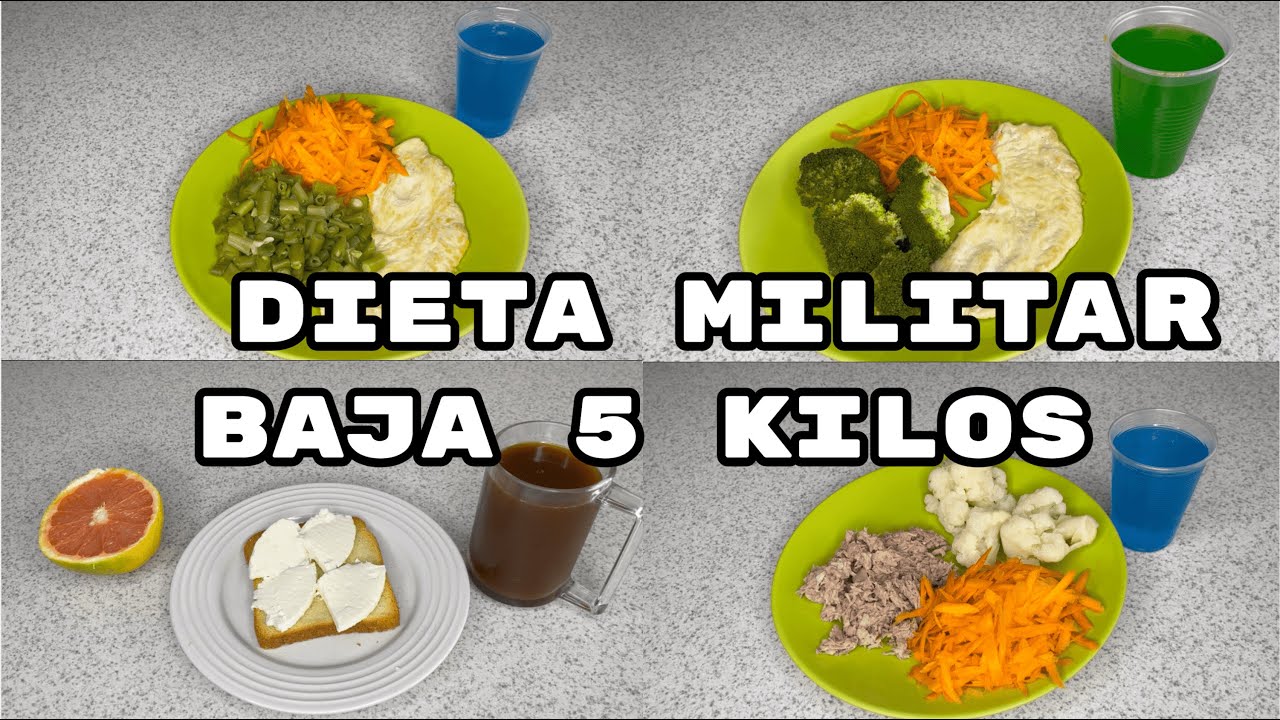 Menú para dieta militar ¡Bajar de peso en sólo 3 días!